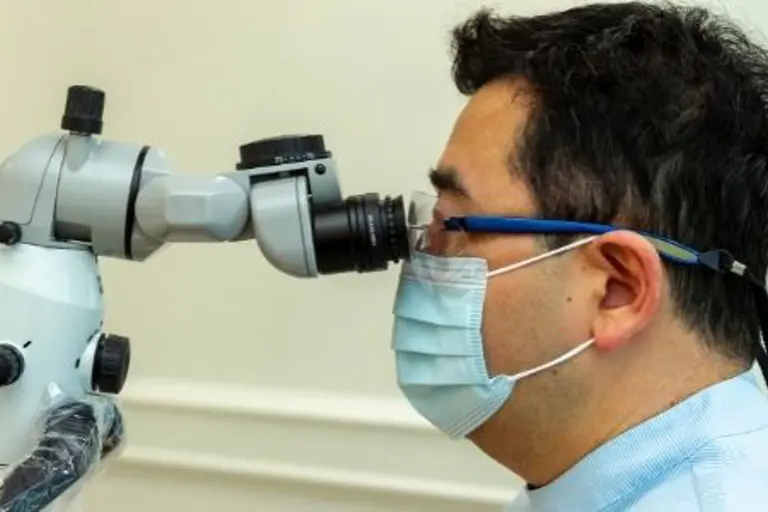 An example of a dental microscope.